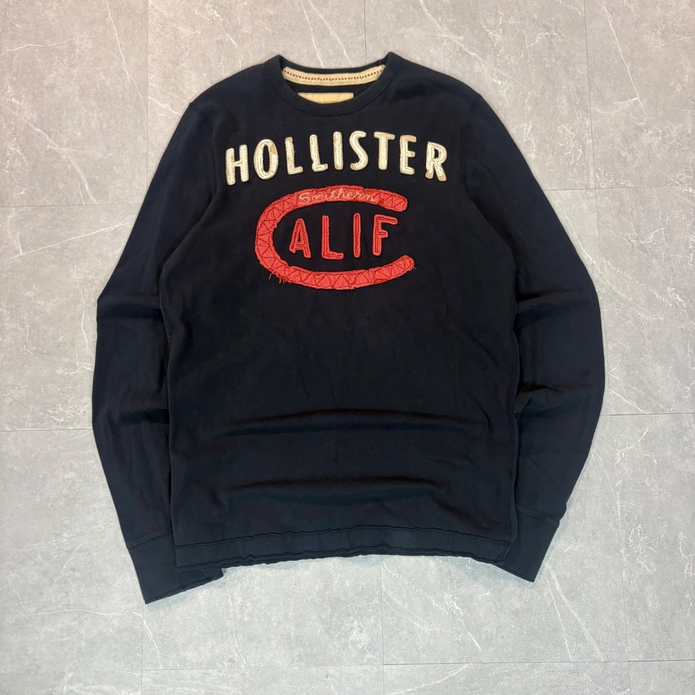 Y2K Hollister California blue puff print long sleeve